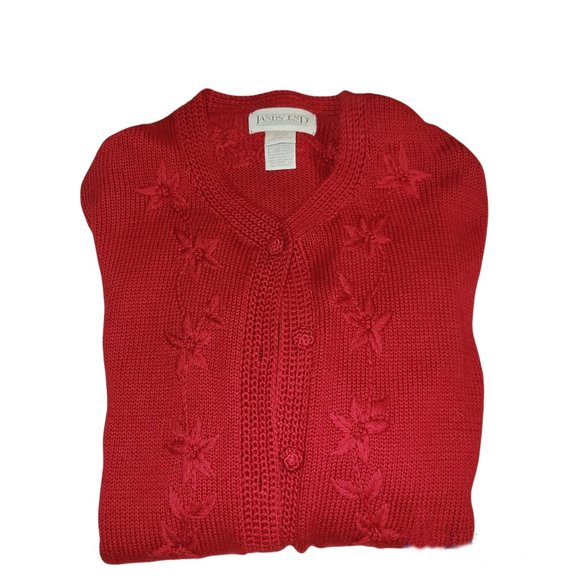 Bright Red Cardigan Sweater  - EUC - Picture 5 of 9